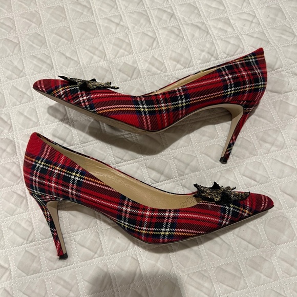J.Crew Collection tartan plaid Lucie pumps with sequin stars - Picture 5 of 11